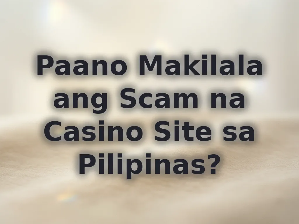 Paano makilala ang mga scam na casino